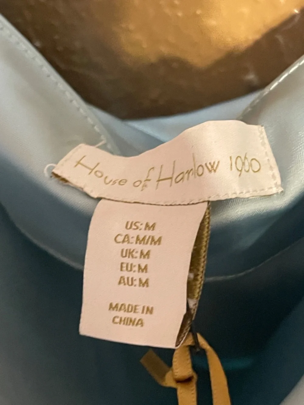 House of Harlow 1960 Light Blue Cowl-Neck Chain-Strap Camisole - Picture 4 of 5